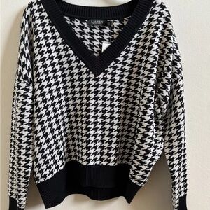 Ralph Lauren Houndstooth Sweater L